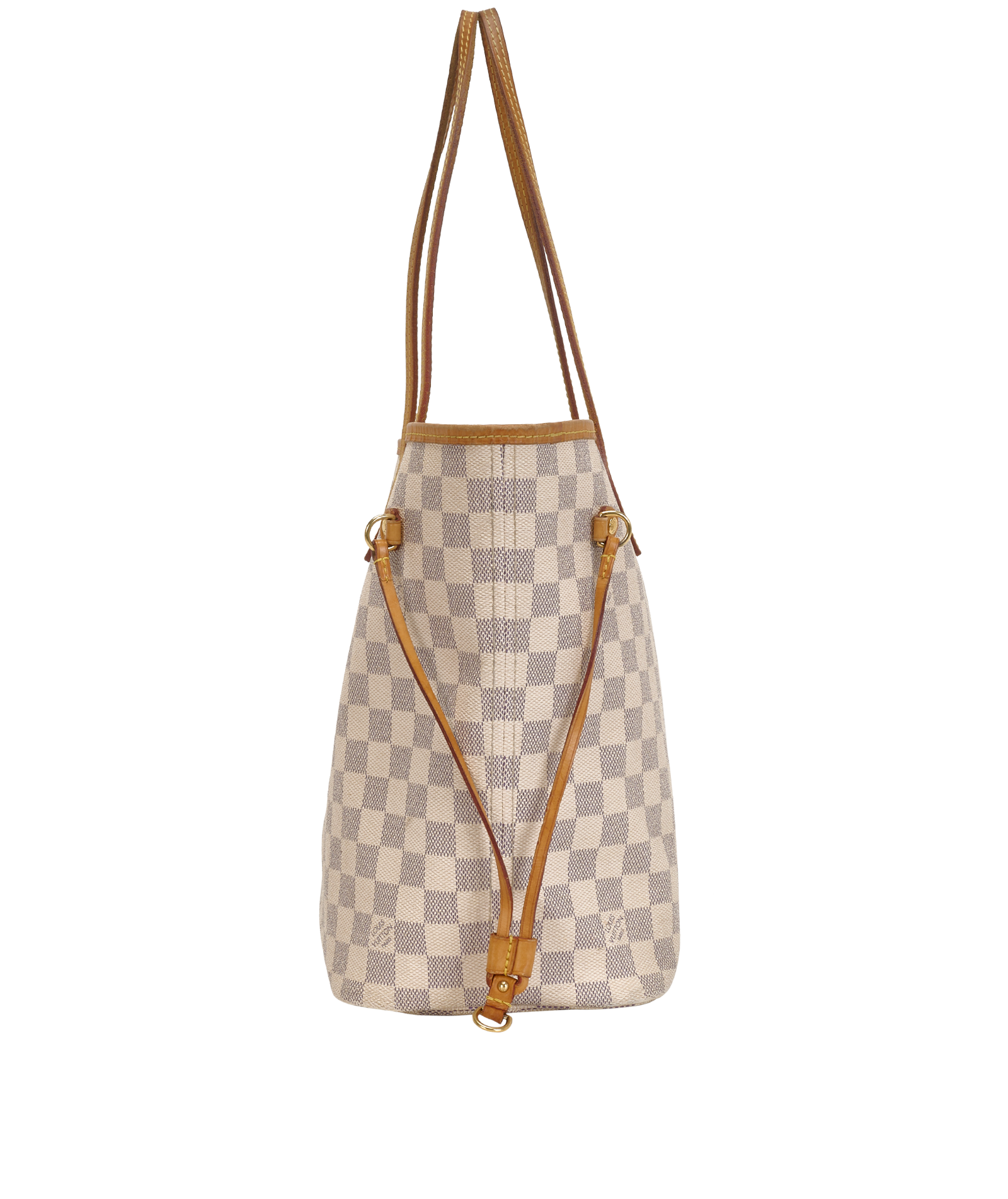 Neverfull MM, &pound;695, Handbags, White, Canvas, Bottom view